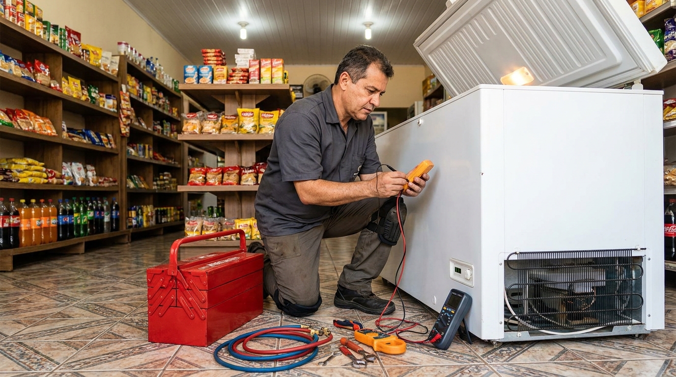 Ajuste de Temperatura do Freezer nos Altos do Cerrado, Cuiabá‑MT