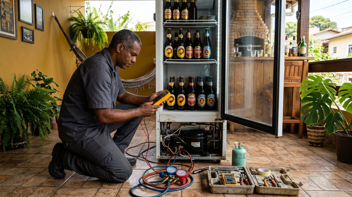 Reparo de Cervejeira Residencial na Santa Fé, Cuiabá‑MT